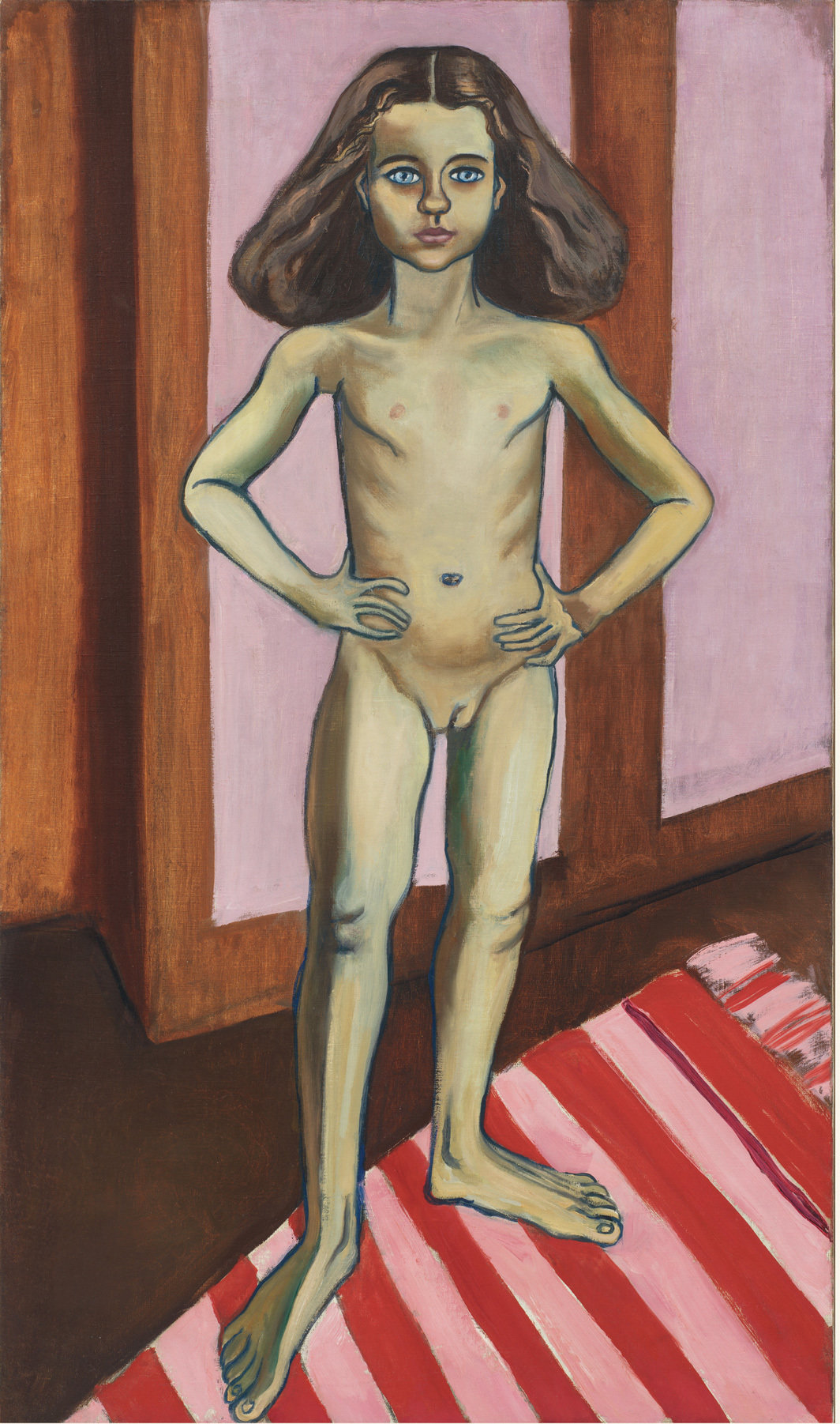 爱丽丝·尼尔，《伊莎贝塔》，1934-35，布面油画，43 × 25".
