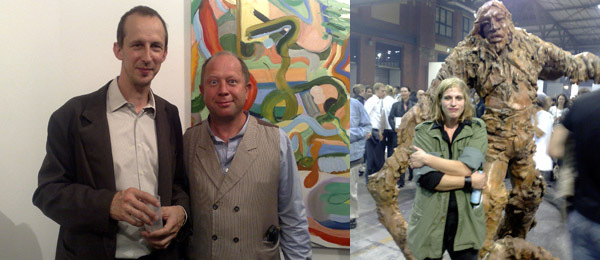 左图: 艺术家Uwe Kowski 和Eigen + Art's Judy Lybke. 右图: 艺术家Stella Hamberg.