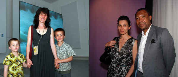 左图：艺术家Fiona Tan。右图： 高古轩的Louise Neri和策展人奥奎。