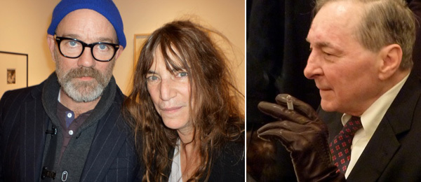 左图： Musicians Michael Stipe 和Patti Smith。右图：摄影师William Eggleston。