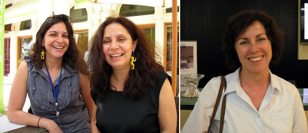 左：视觉艺术中的阿拉伯现代性历史研究小组研究员 Kristine Khouri和Ashkal Alwan策展人 Christine Tohme。右：古根海姆阿布扎比项目展览策展人/2011年沙迦双年展联合策展人 Suzanne Cotter。