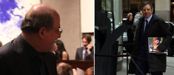 左：Salman Rushdie； 右：洛杉矶当代艺术博物馆馆长Jeffrey Deitch（图片提供：Erika Nusser）。