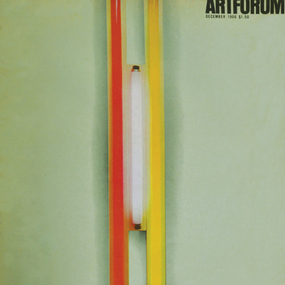 Dan Flavin, Puerto Rican Light, 4' x 8½&#8220; x 3¾&#8221;, 1965. (L.M. Asher Family Collection. Color Courtesy Nicholas Wilder Gallery, Los Angeles &amp; Kornblee Gallery, New York.)