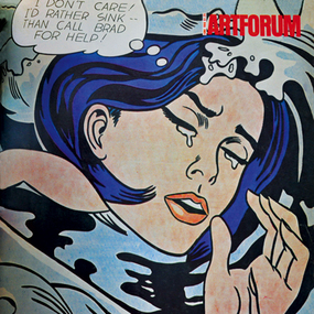 Roy Lichtenstein, Drowning Girl, oil, magna on canvas, 68x68", 1963. (Lent anonymously to the U.S. Section, Venice Biennale, 1966.)