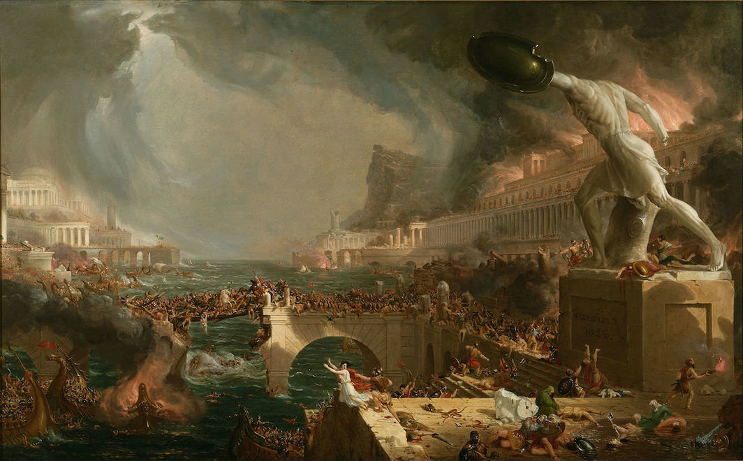 托马斯·科尔（Thomas Cole），《毁灭》，1836，布面油画，39 1⁄2 × 63 1⁄2".